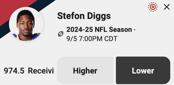 NFL season long player props - Stefon Diggs 2024